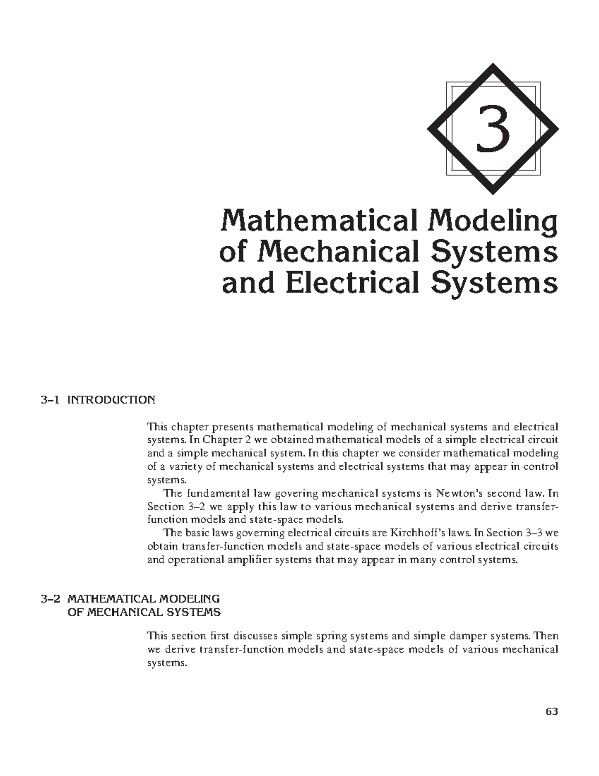 Mathematical Modeling of Mechanical & Electrical Systems - MUCLecture ...