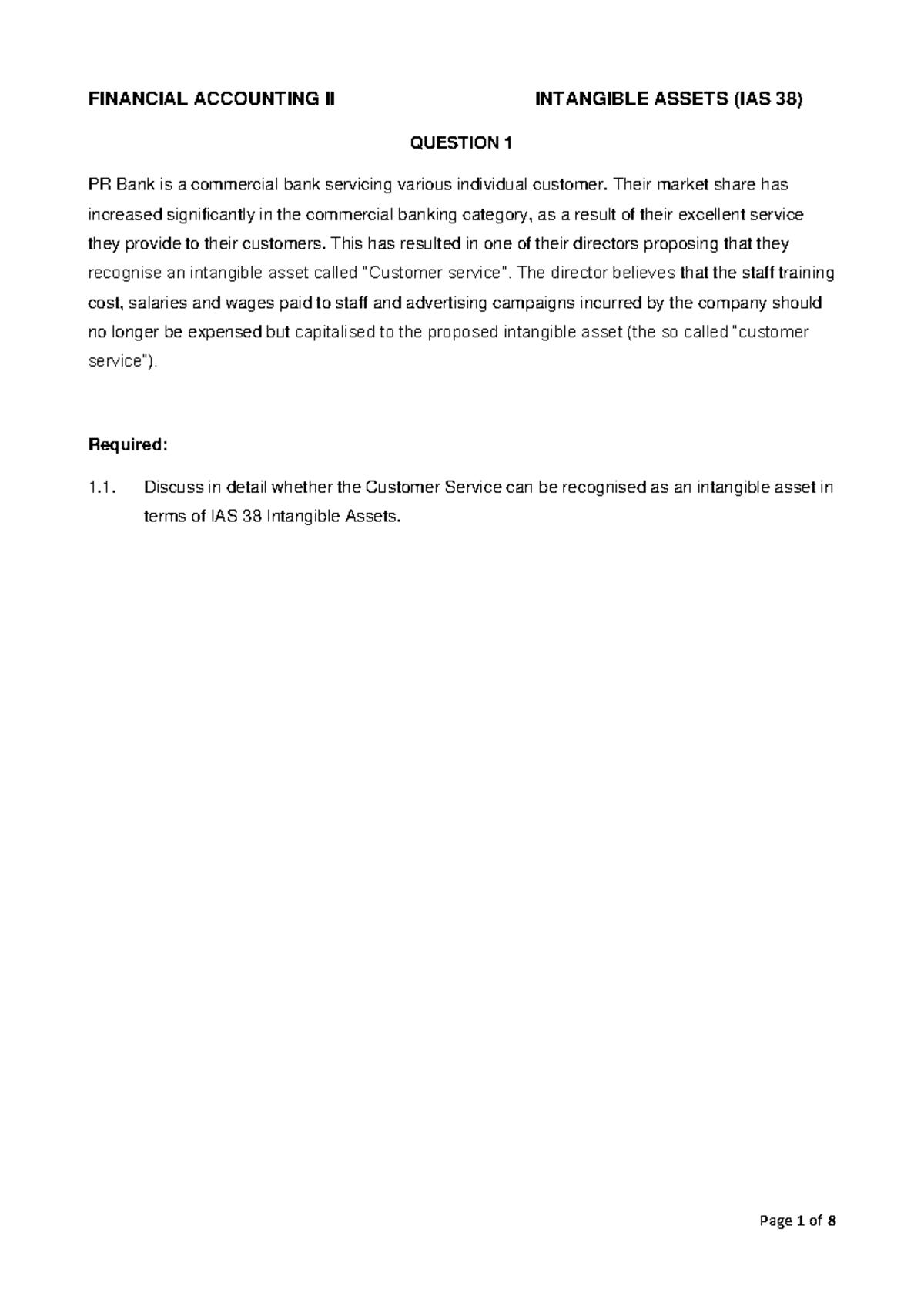 FINANCIAL ACCOUNTING II: Intangible Assets Analysis & Case Studies ...