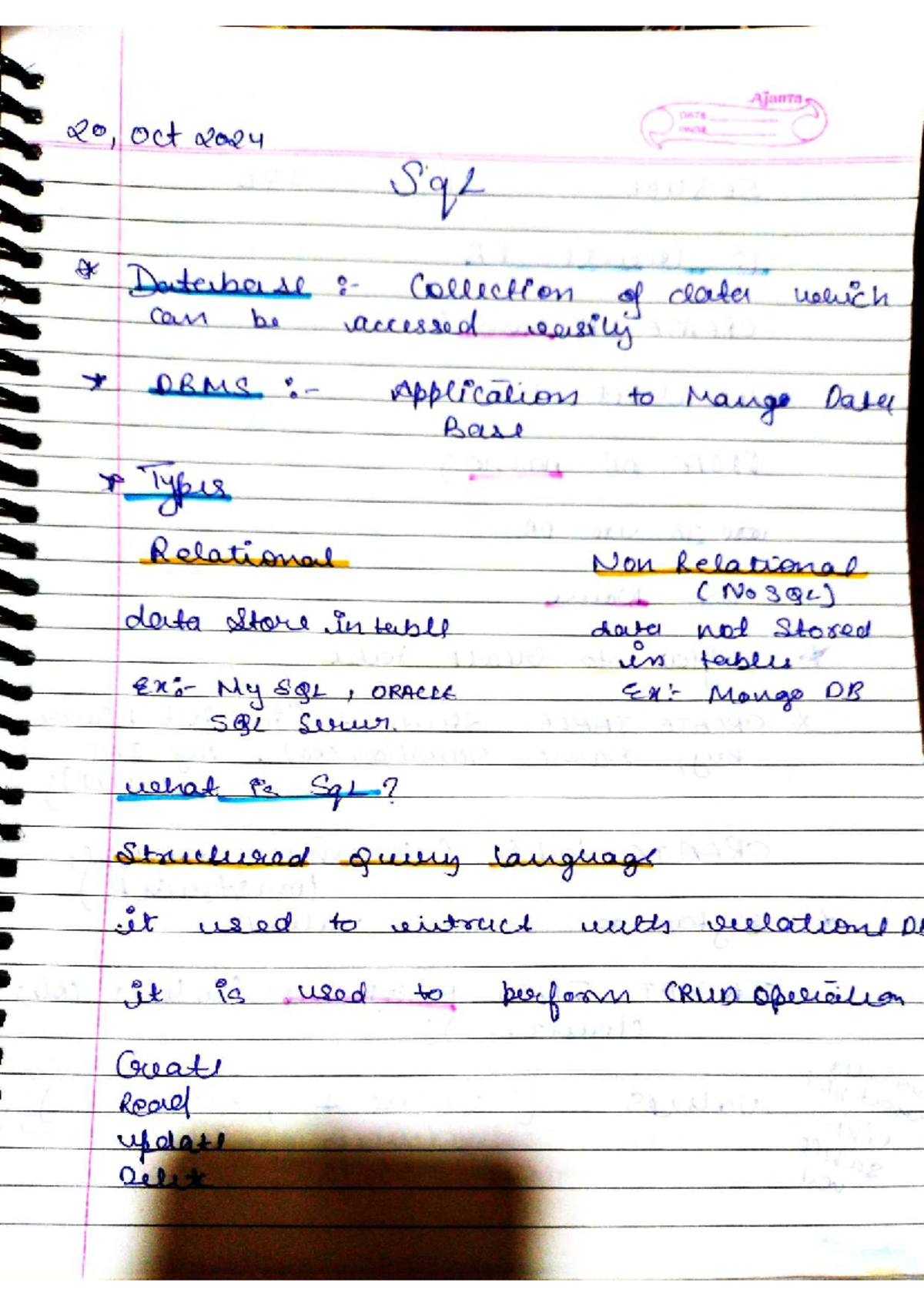 SQL Notes: Comprehensive Guide to Database Management (DBMS) - Studocu