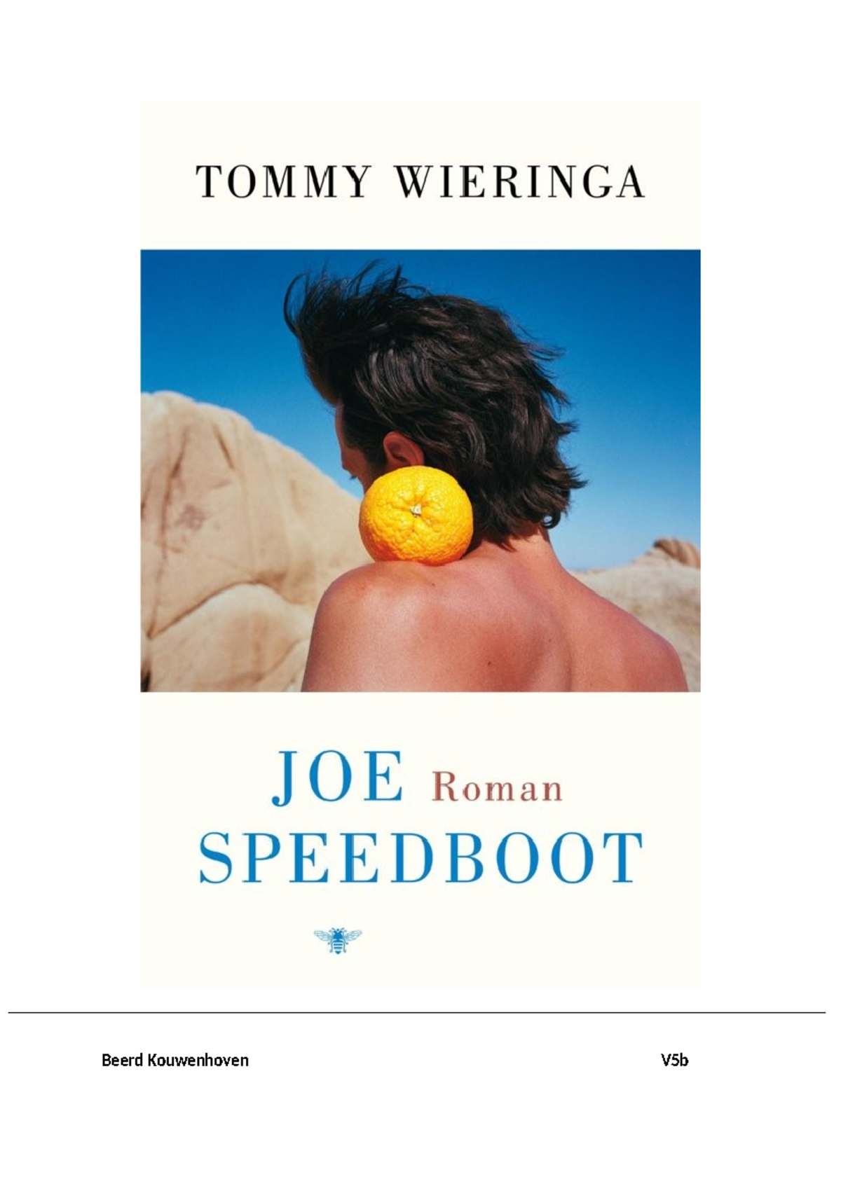 Joe Speedboot V5b Boekverslag: Een Literaire Verkenning van Wieringa ...