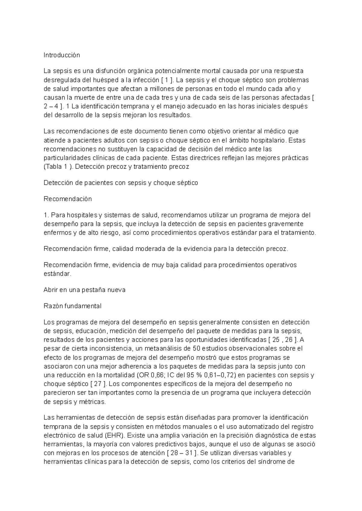 Guía de Manejo de Sepsis y Shock Séptico en Adultos: Recomendaciones ...
