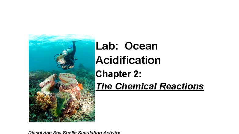 Lab: Ocean Acidification Simulation Activity - Chemical Reactions ...