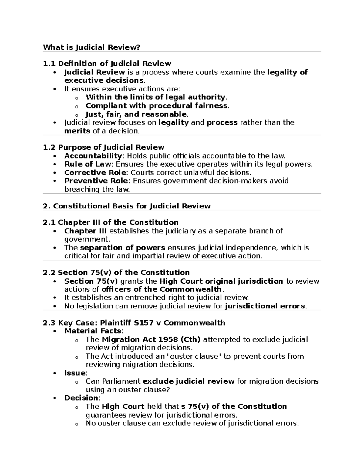 Judicial Review Explained: Key Concepts and Case Studies (LAW 101 ...