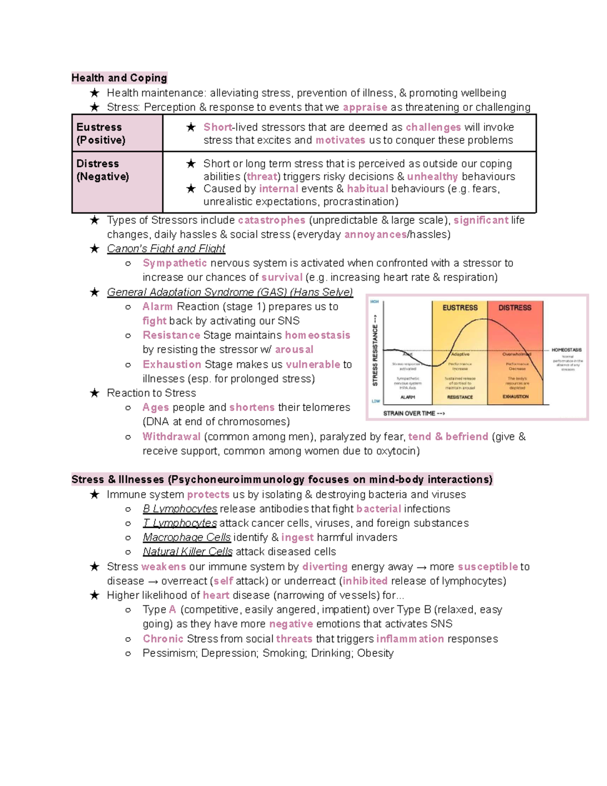 U12 Health & Coping: Understanding Stress and Wellbeing - Studocu