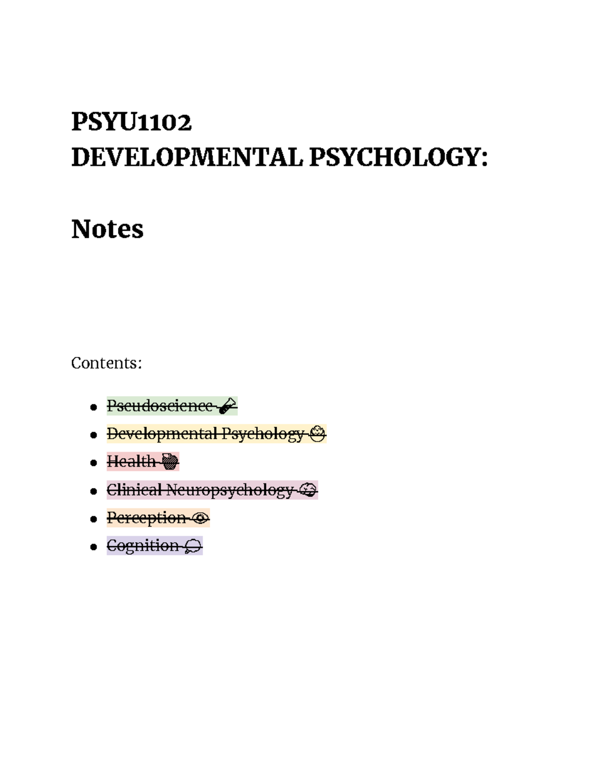 PSYU1102 ( Actual) Detailed Notes - PSYU DEVELOPMENTAL PSYCHOLOGY ...