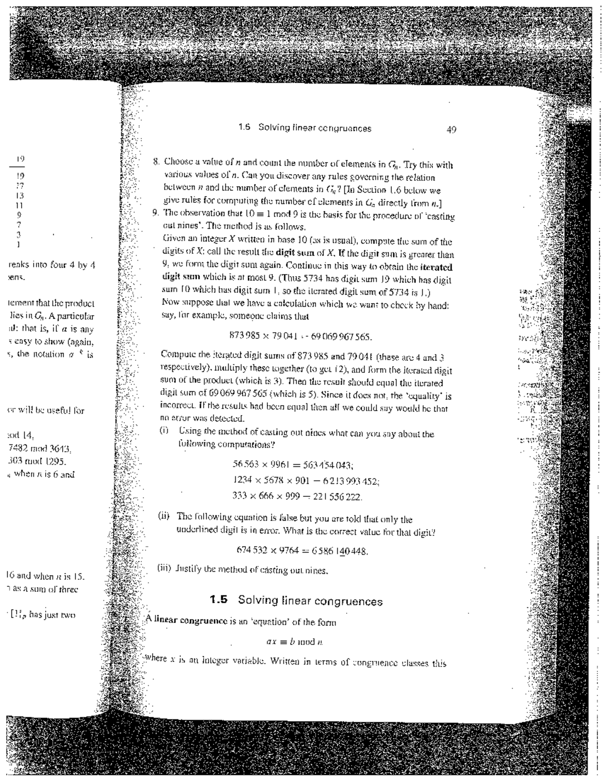Notes-on-linear congruence - 1 Solving linear congruences 49 19 8 ...