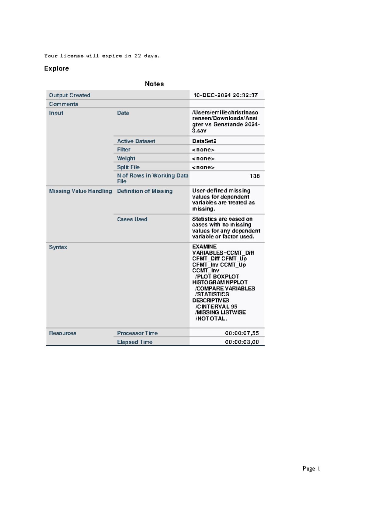 spss analyse af rapport - Your license will expire in 22 days. Explore ...