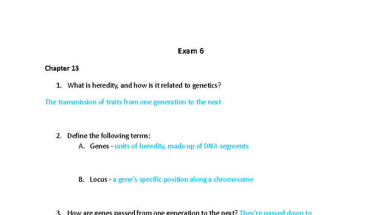 Genetics Exam Study Guide: Key Concepts & Inheritance Patterns (BIO 101 ...
