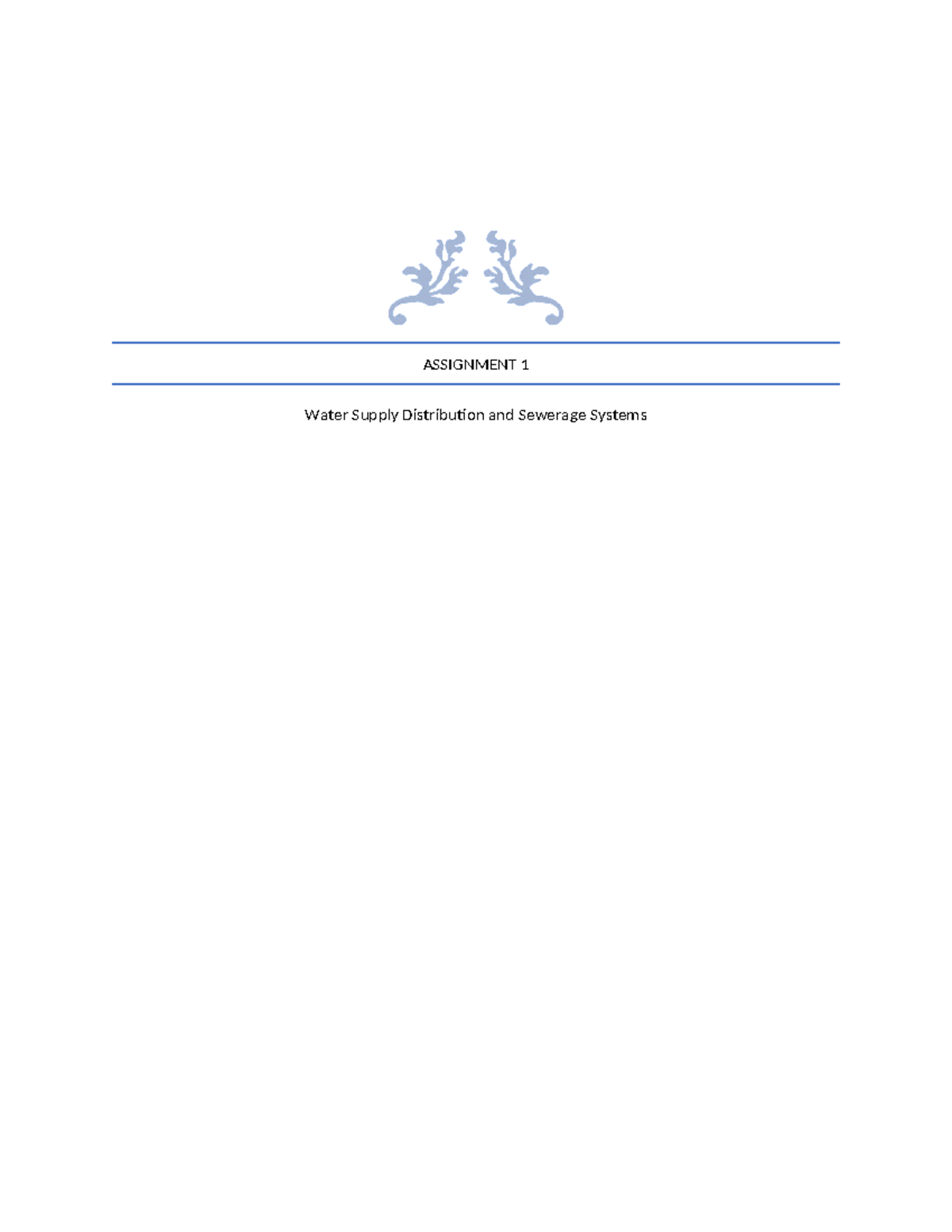 Assignment 1- rainwater harvesting - ASSIGNMENT 1 Water Supply ...