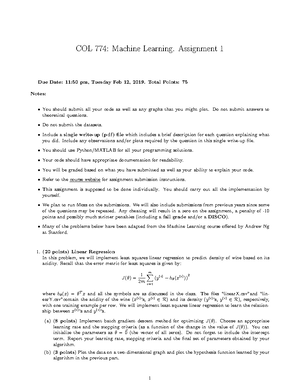 Machine Learning-1 - ............ - Machine Learning Machine learning ...
