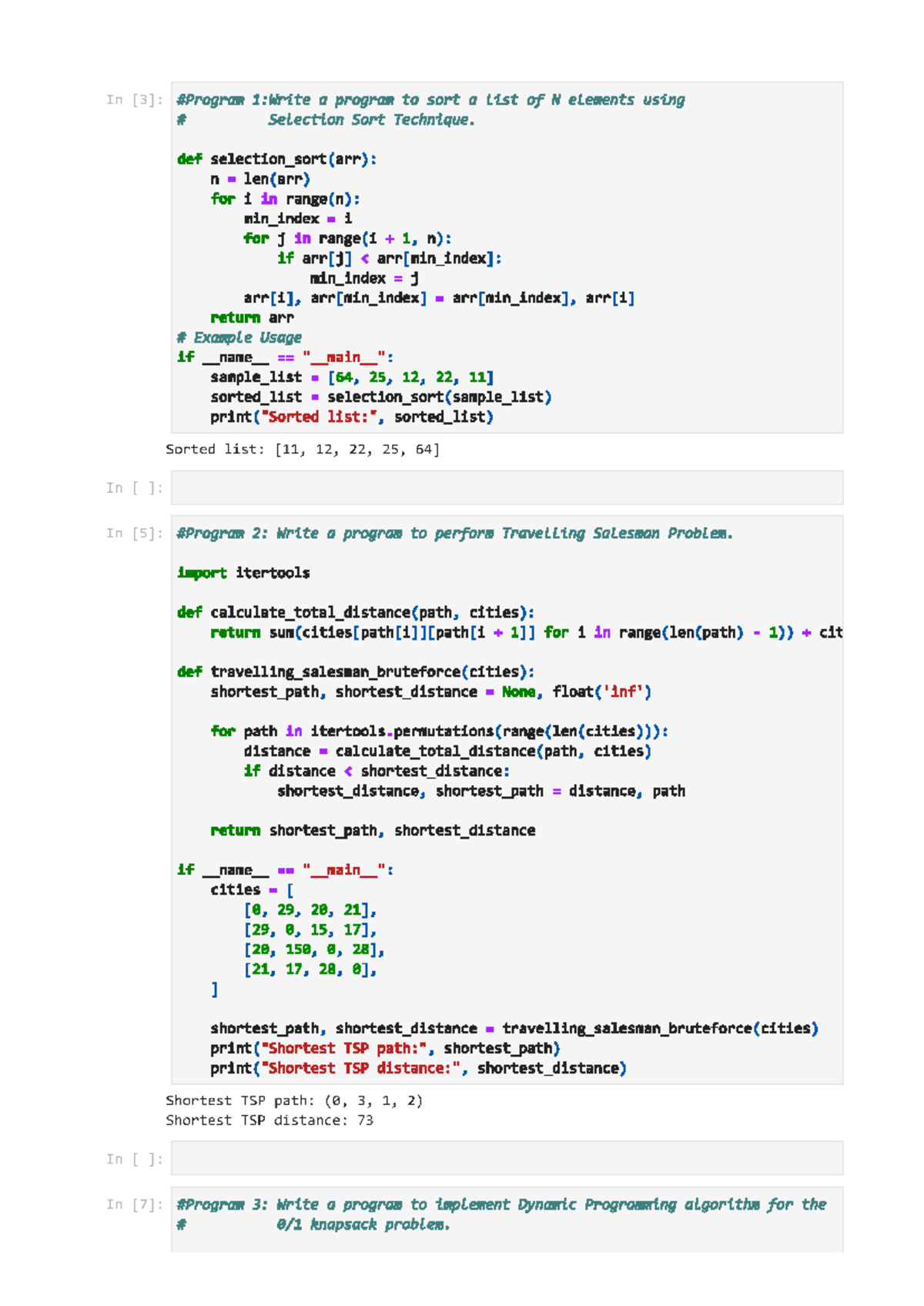 Final DAA Lab Manual: Sorting and Search Algorithms in Python - Studocu
