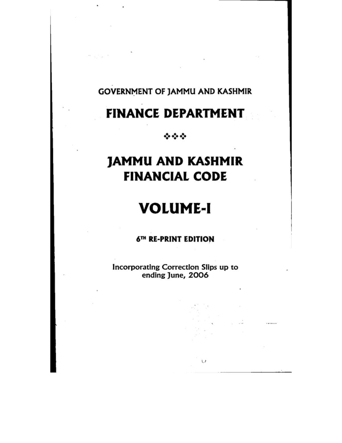 J&K Financial Code Volume-I: Essential Study Notes for Students - Studocu