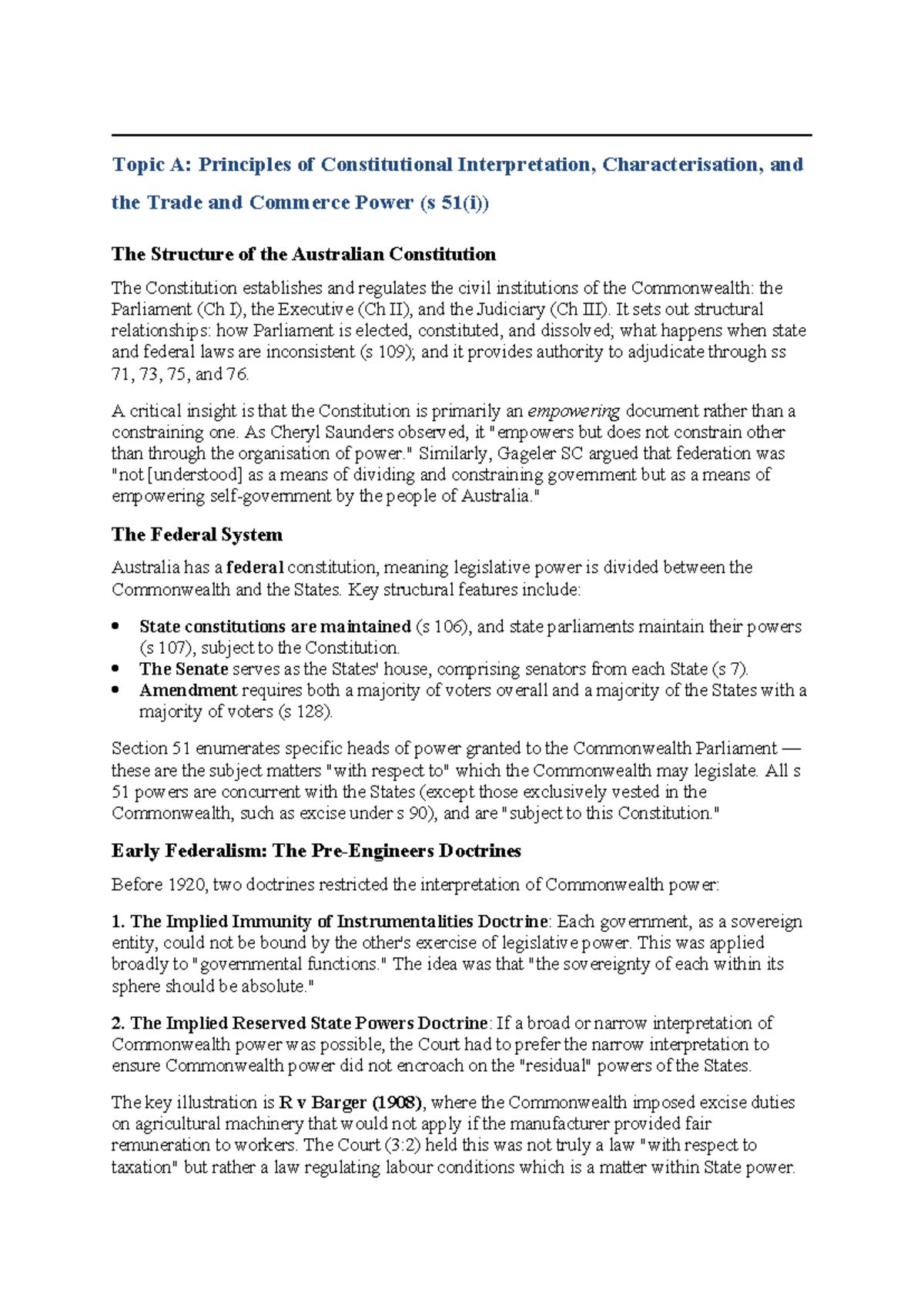Fedcon Topic 1-2: Summary of Constitutional Interpretation ...