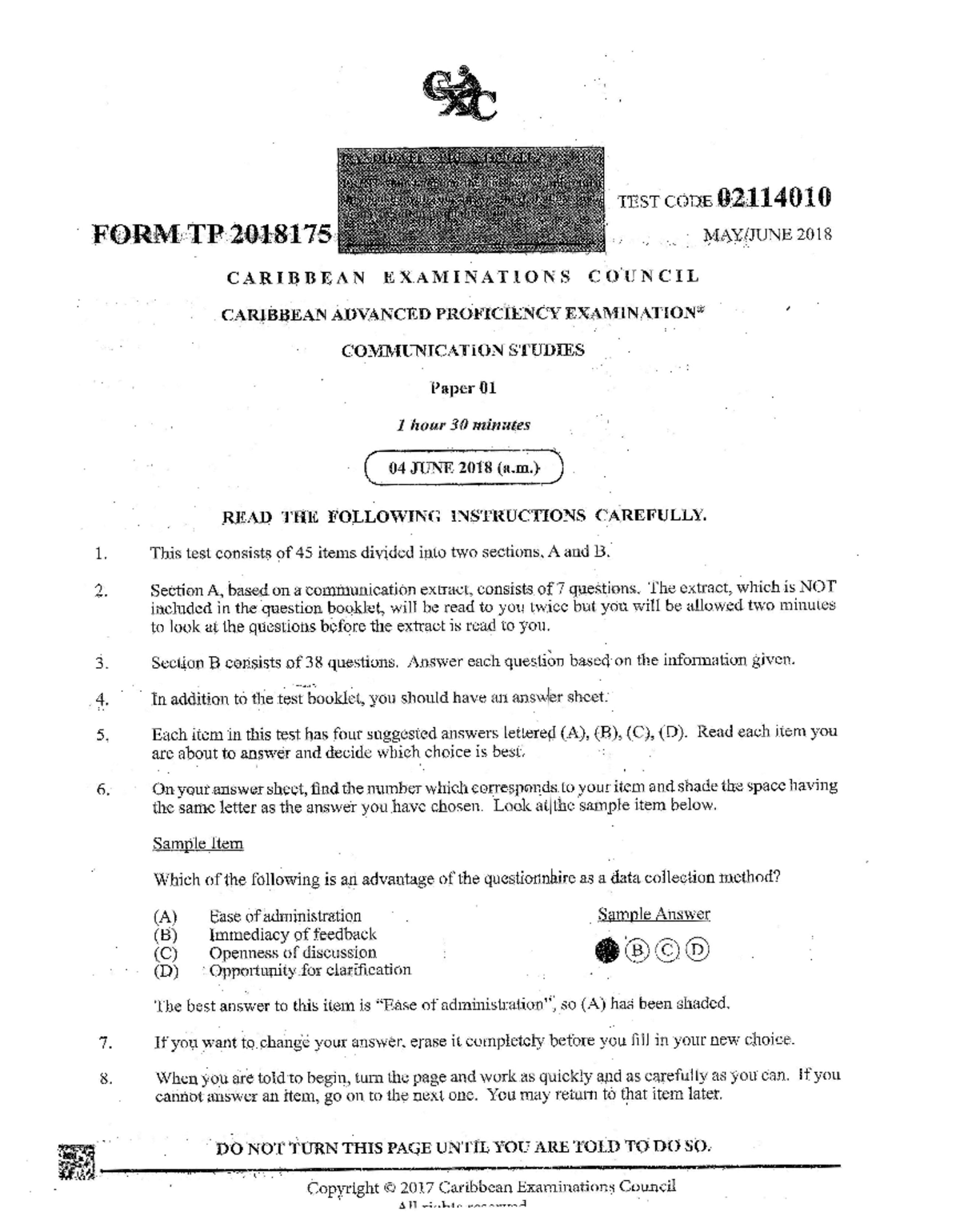 CAPE COMMUNICATION STUDIES PAPER 1 ANSWERS PDF DOWNLOAD visual data 8