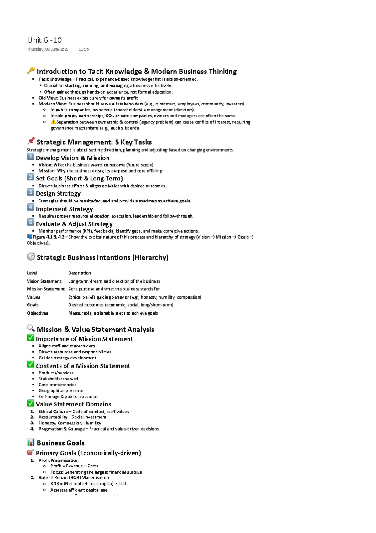 Unit 6-10: Introduction to Tacit Knowledge & Strategic Management ...
