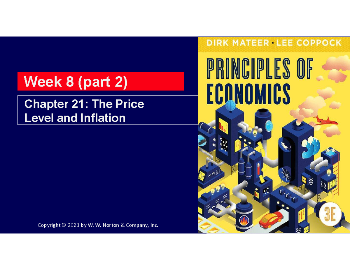 Week 8.2 - Chapter 21: The Price Level and Inflation Overview - Studocu