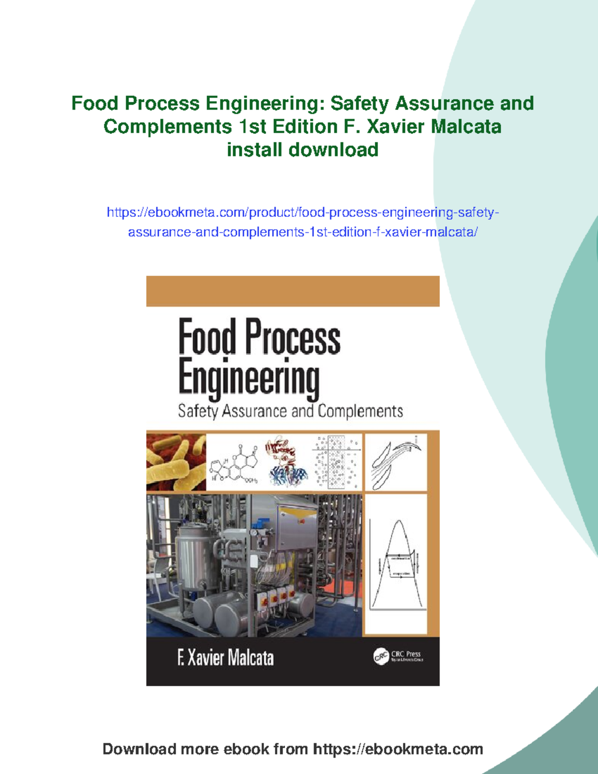 Food Process Engineering: Safety Assurance and Complements (1st Ed ...