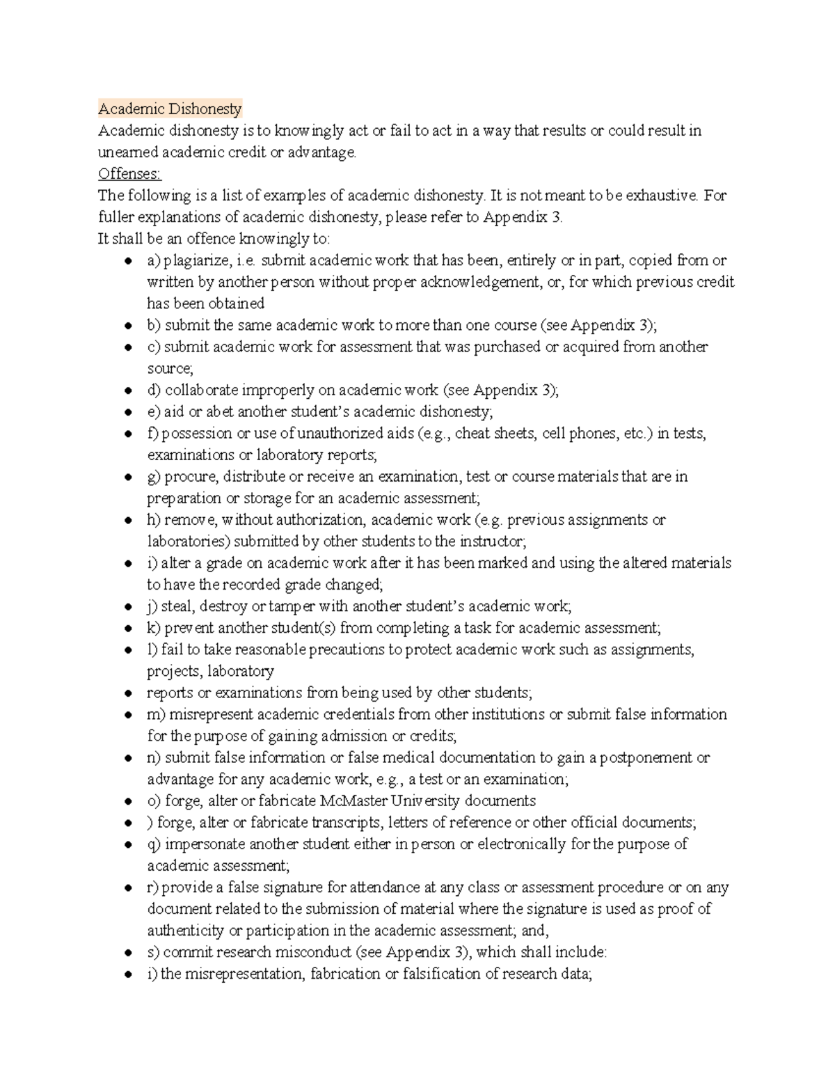 Week 5 - Understanding Academic Dishonesty (N1f03) - Studocu