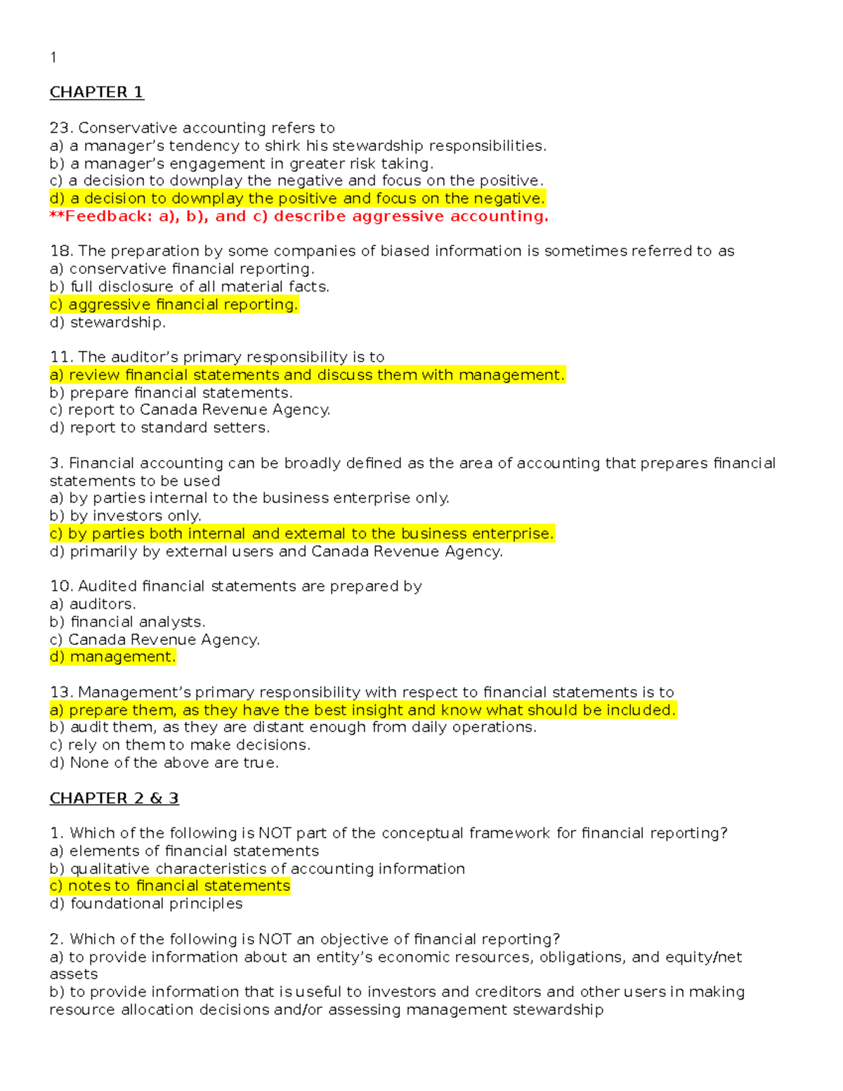 Intermediate Accounting 1 - Chapter MCQs Review (Final Exam Prep) - Studocu