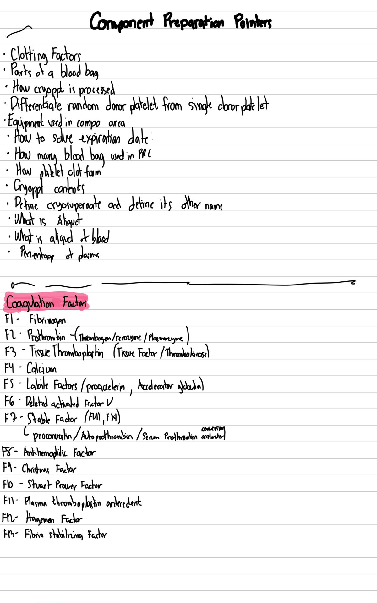 Component Preparation Notes for Blood Bag Processing (2025) - Studocu
