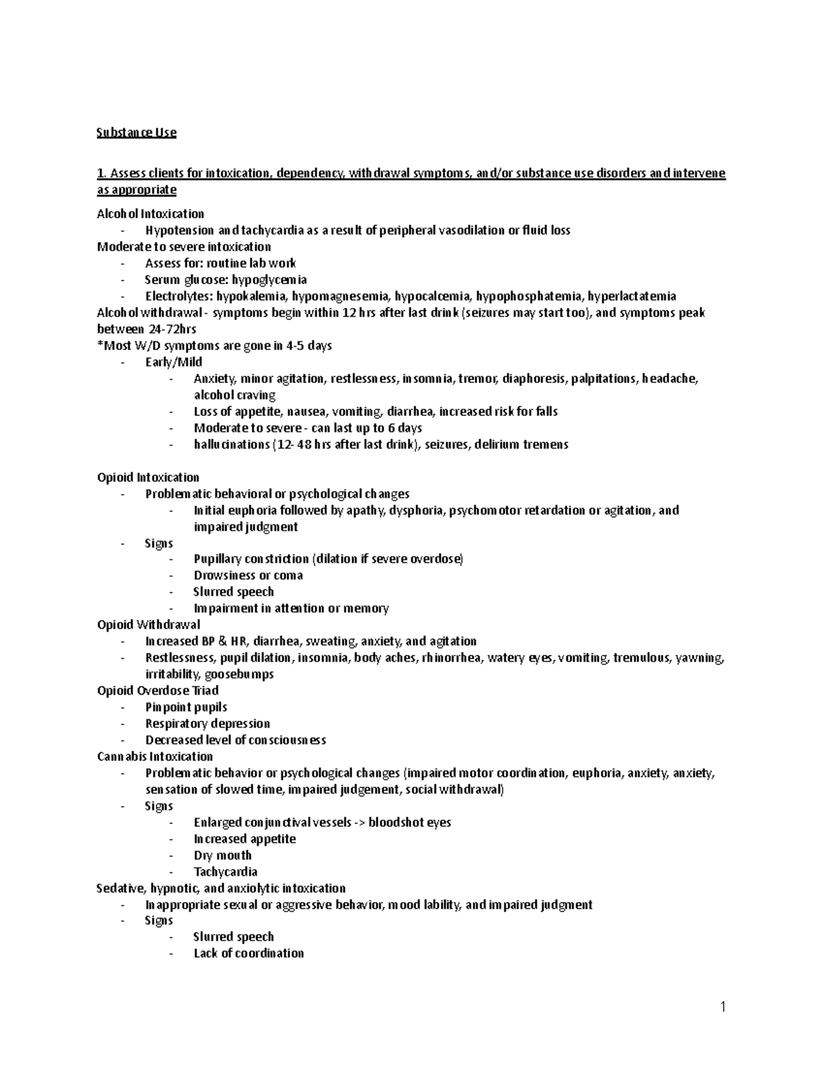 NUR 172 MH Exam 2 Study Guide: Substance Use Disorders Overview - Studocu
