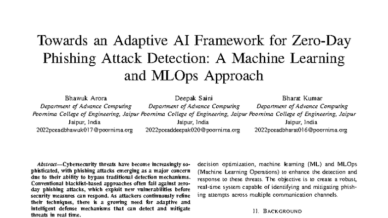 Towards an Adaptive AI Framework for Zero Day Phishing Attack Detection ...