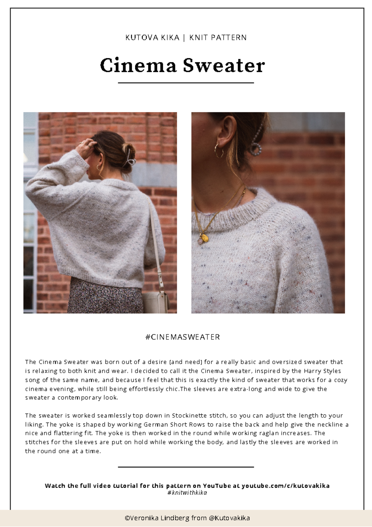 Cinema Sweater Knit Pattern Guide by Kutovakika (ENG) - Document Preview