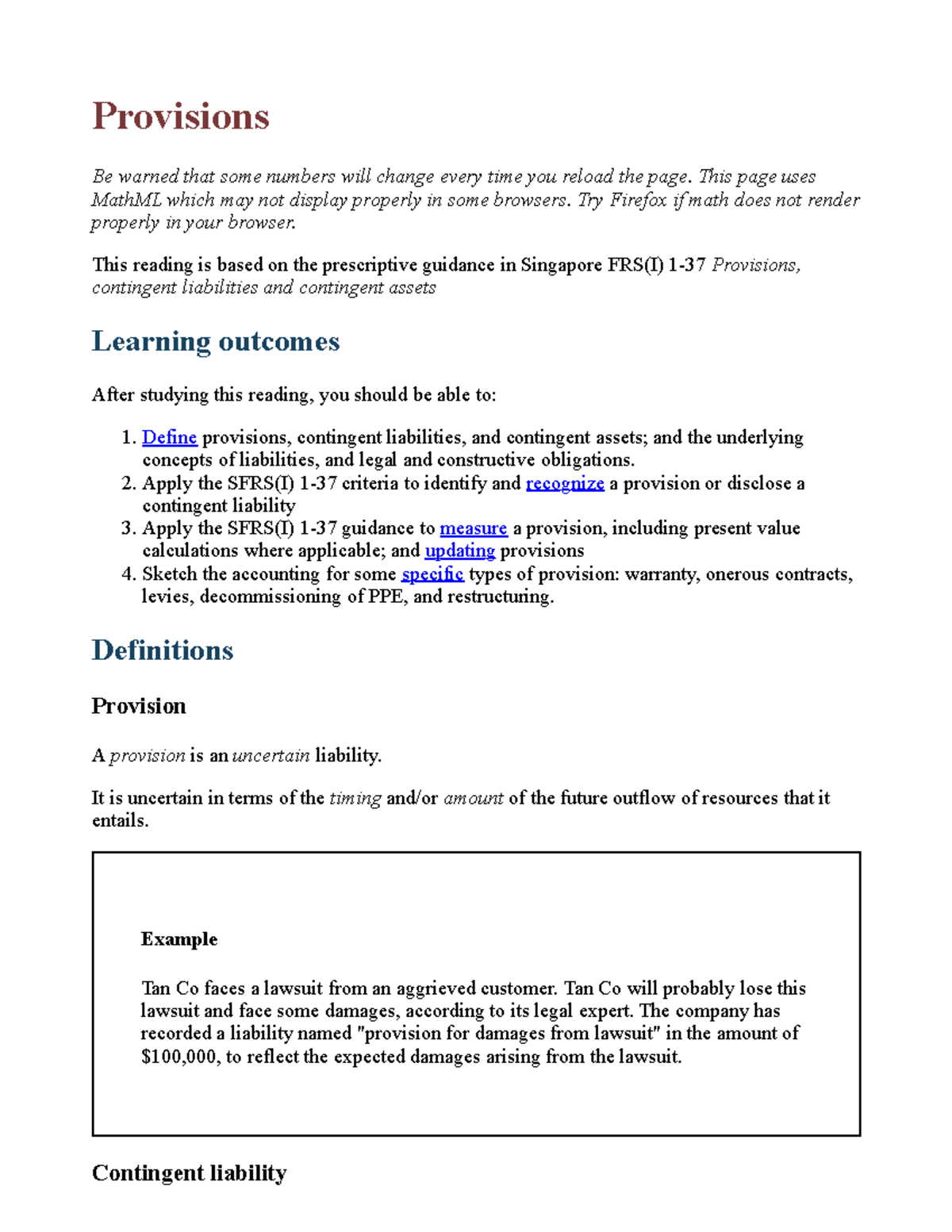 SFRS(I) Provisions Reading: Understanding Liabilities and Obligations ...