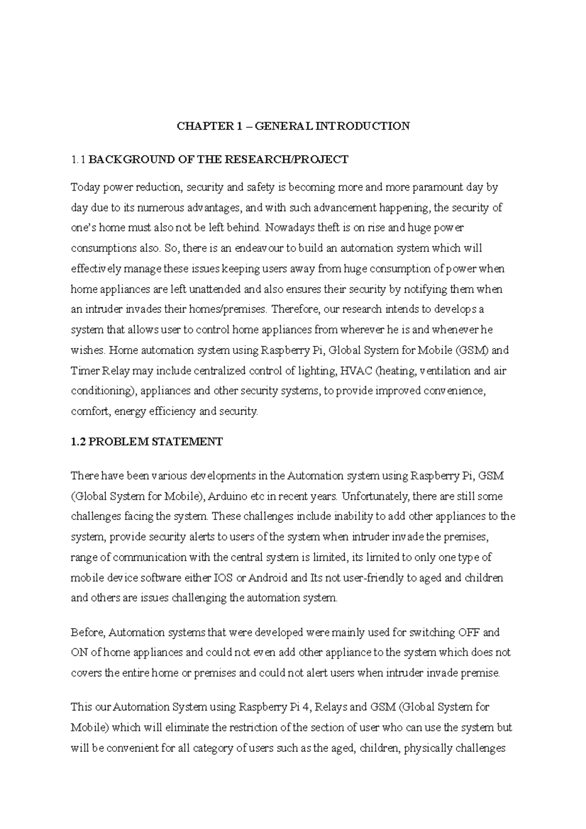 Chapter ONE - CHAPTER 1 – GENERAL INTRODUCTION 1 BACKGROUND OF THE ...