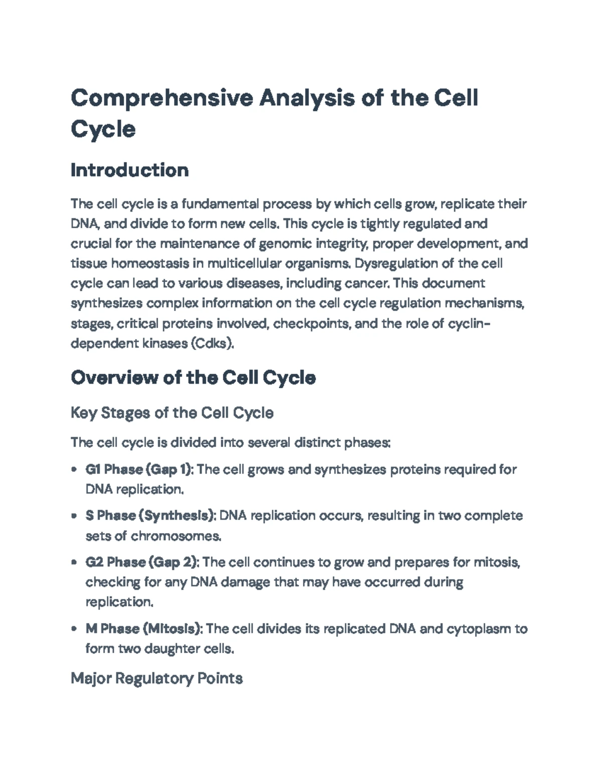 Cell Super Notes (Biology 101): Comprehensive Overview of Cells - Studocu