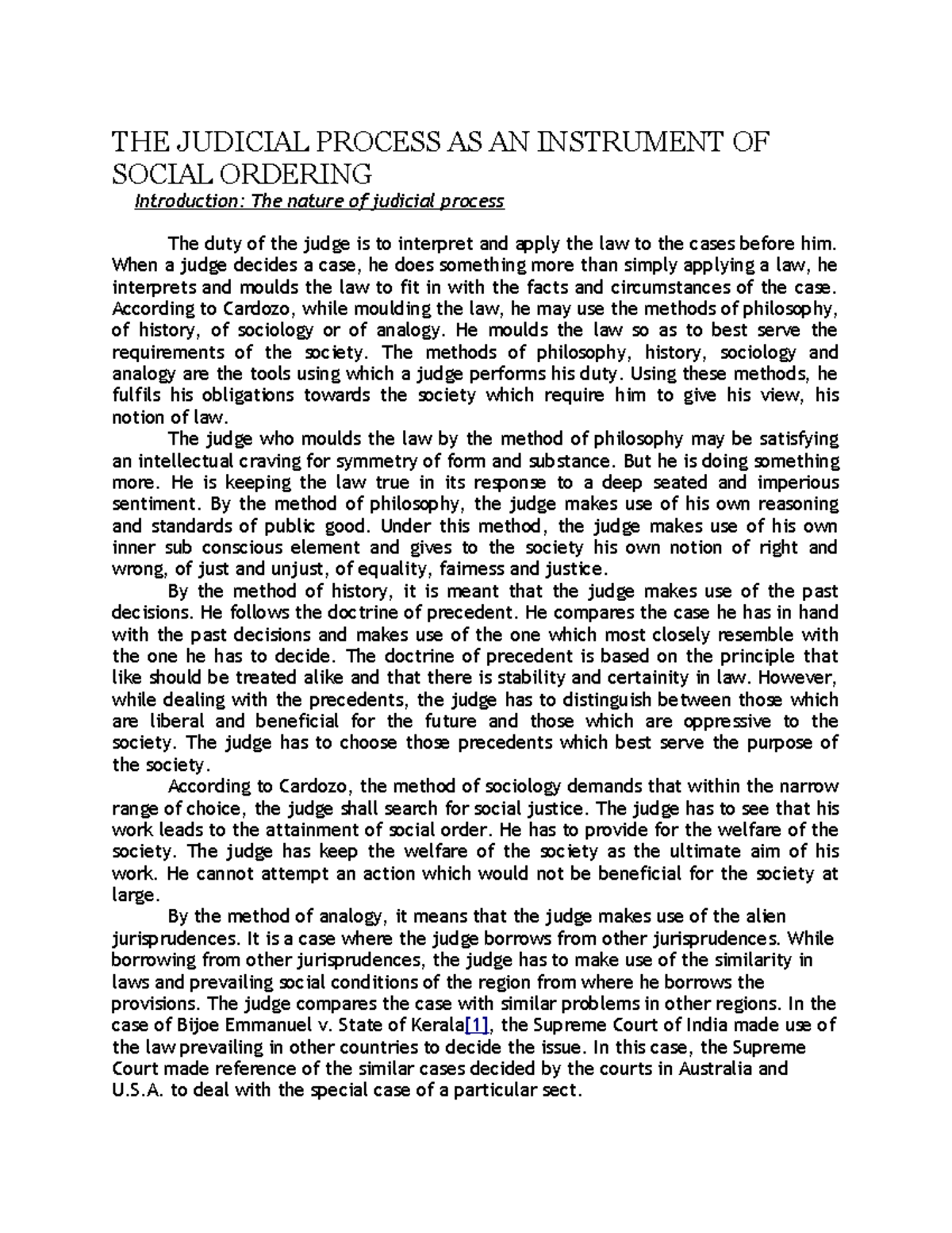 THE Judicial Process AS AN Instrument OF - THE JUDICIAL PROCESS AS AN ...
