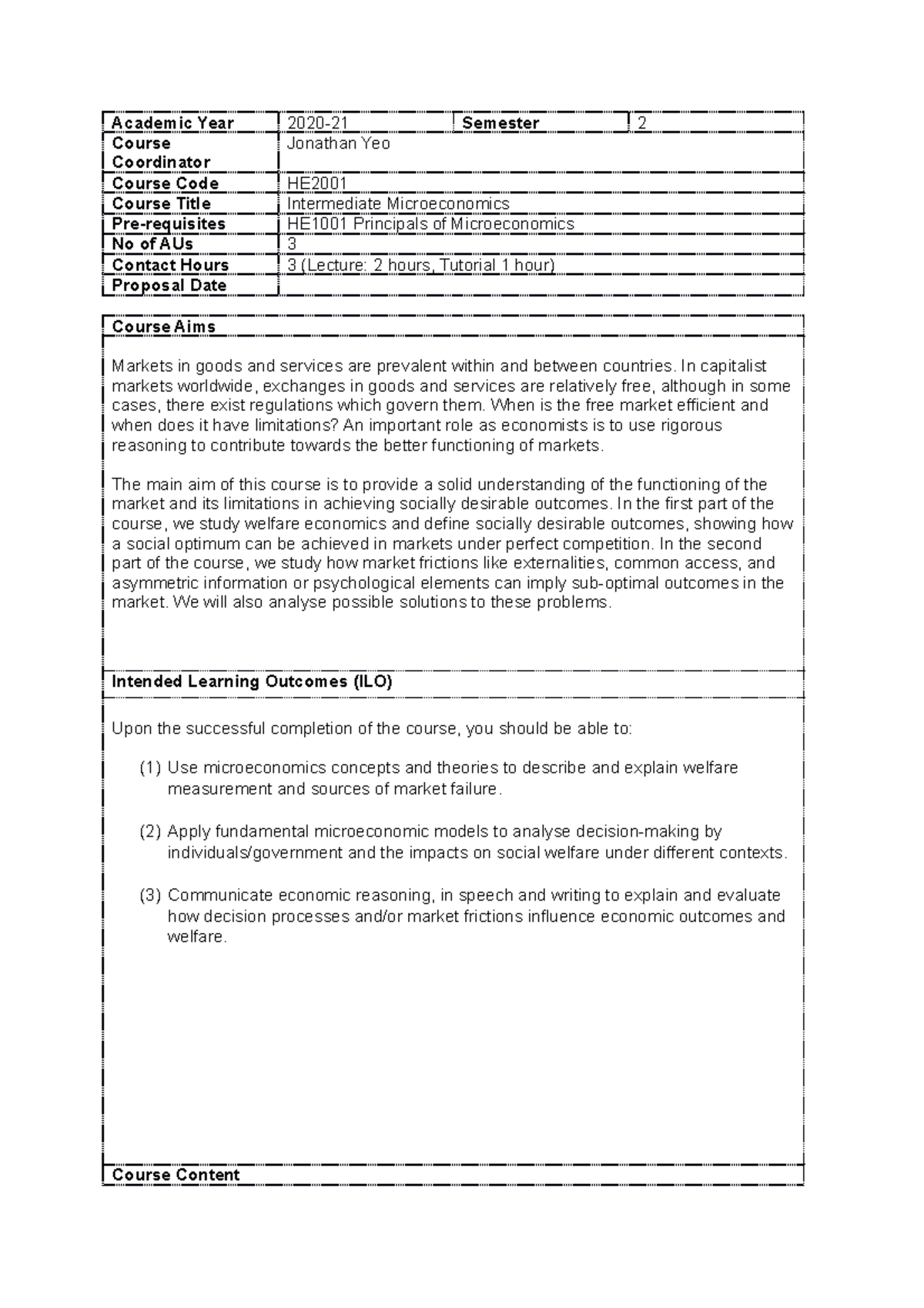 HE Intermediate Microeconomics Course Outline (2020-21 Semester 2 ...