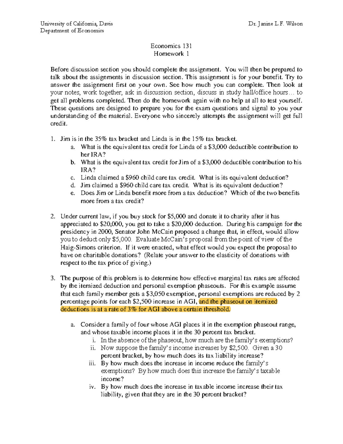 Homework 1 - Practice materials - University of California, Davis Dr ...