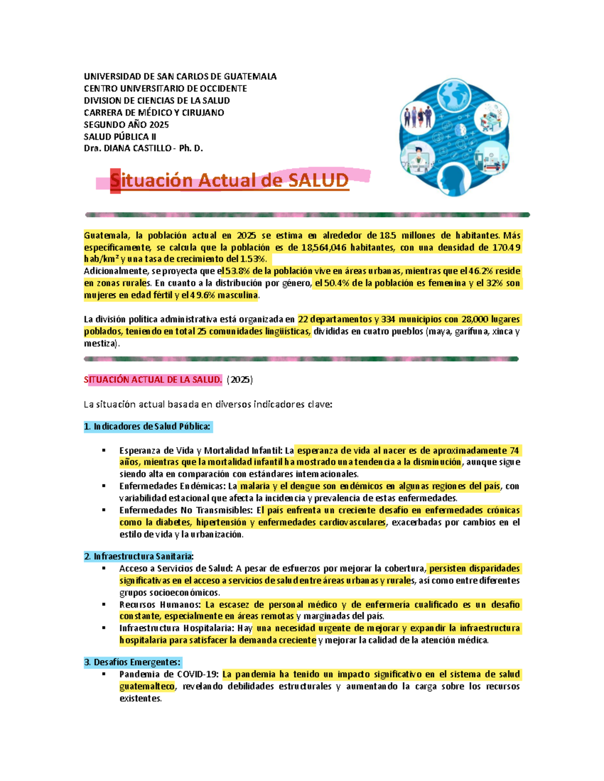 Situación Actual de la Salud en Guatemala - Mod 5 (2025) - Document Preview