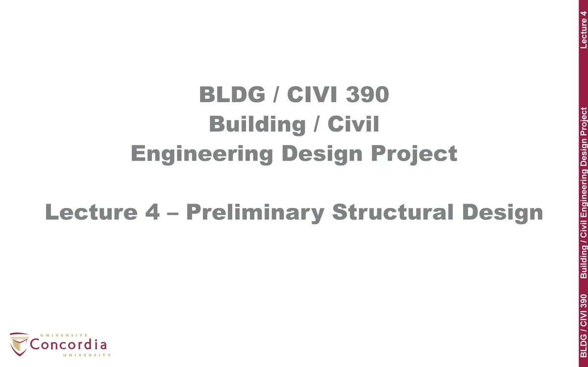 CIVI 390 Civil Engineering Design Project Outline for Fall 2024 - Studocu