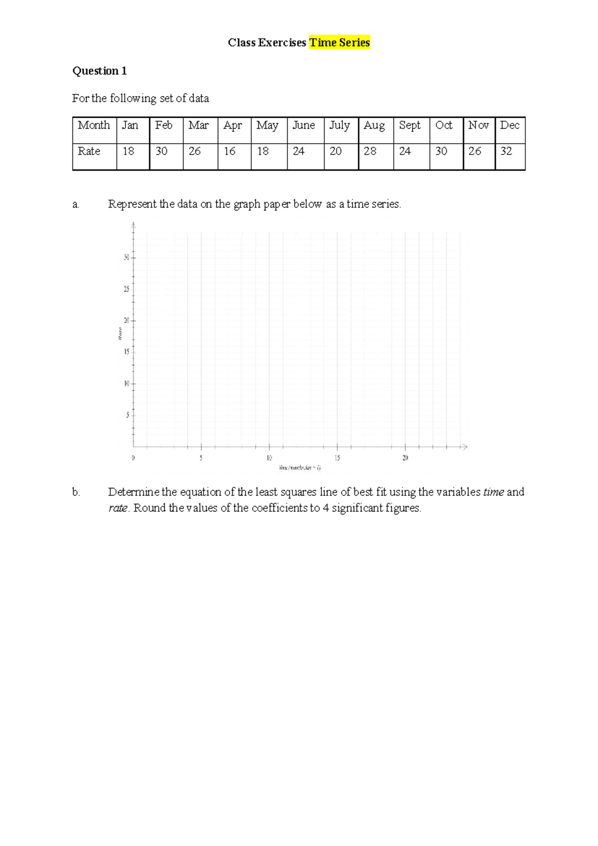 2026 Time Series Class Exercises: Data Analysis & Smoothing Techniques ...