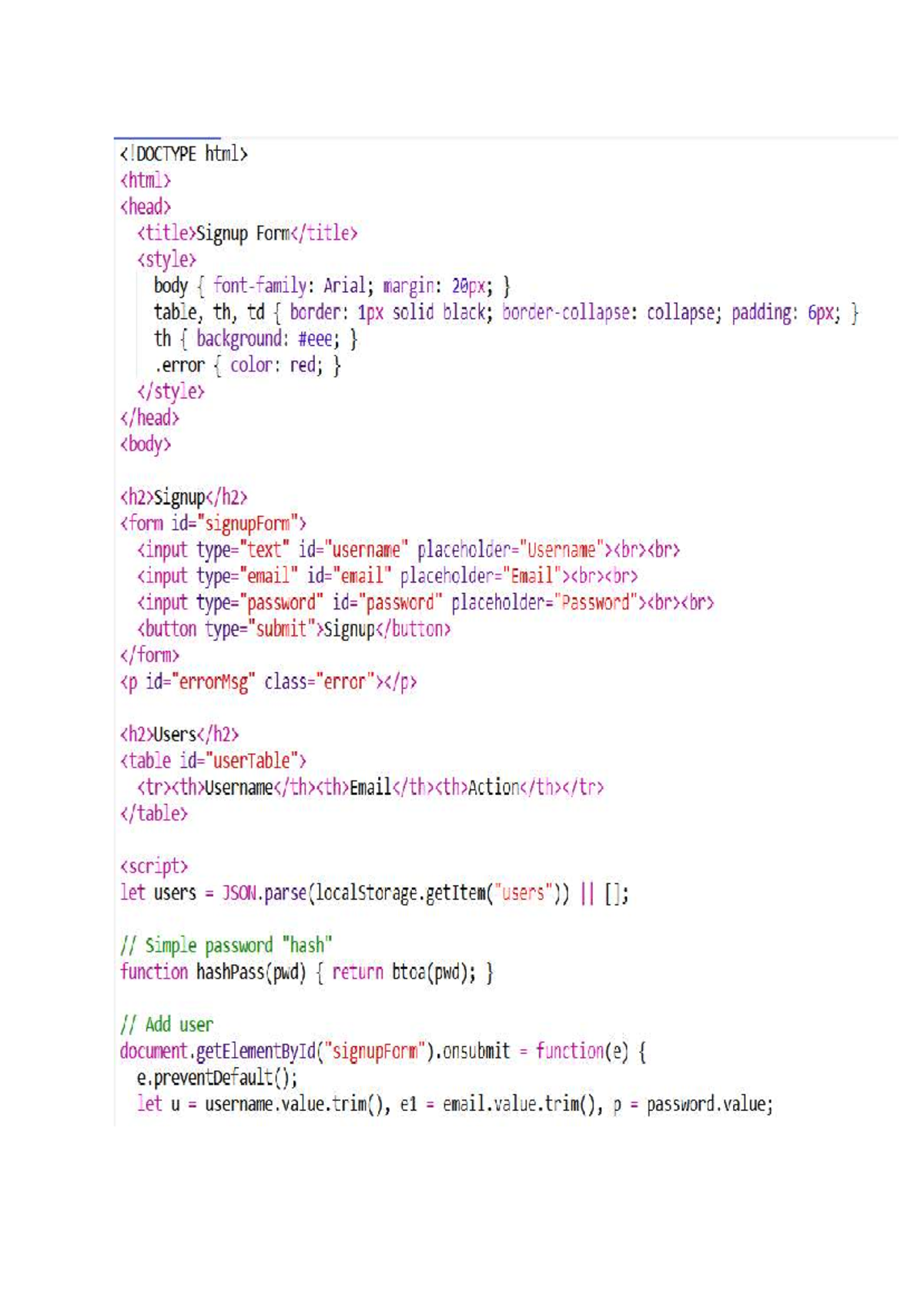 CSE Ts1: Simple Password Function and User Management Code - Studocu