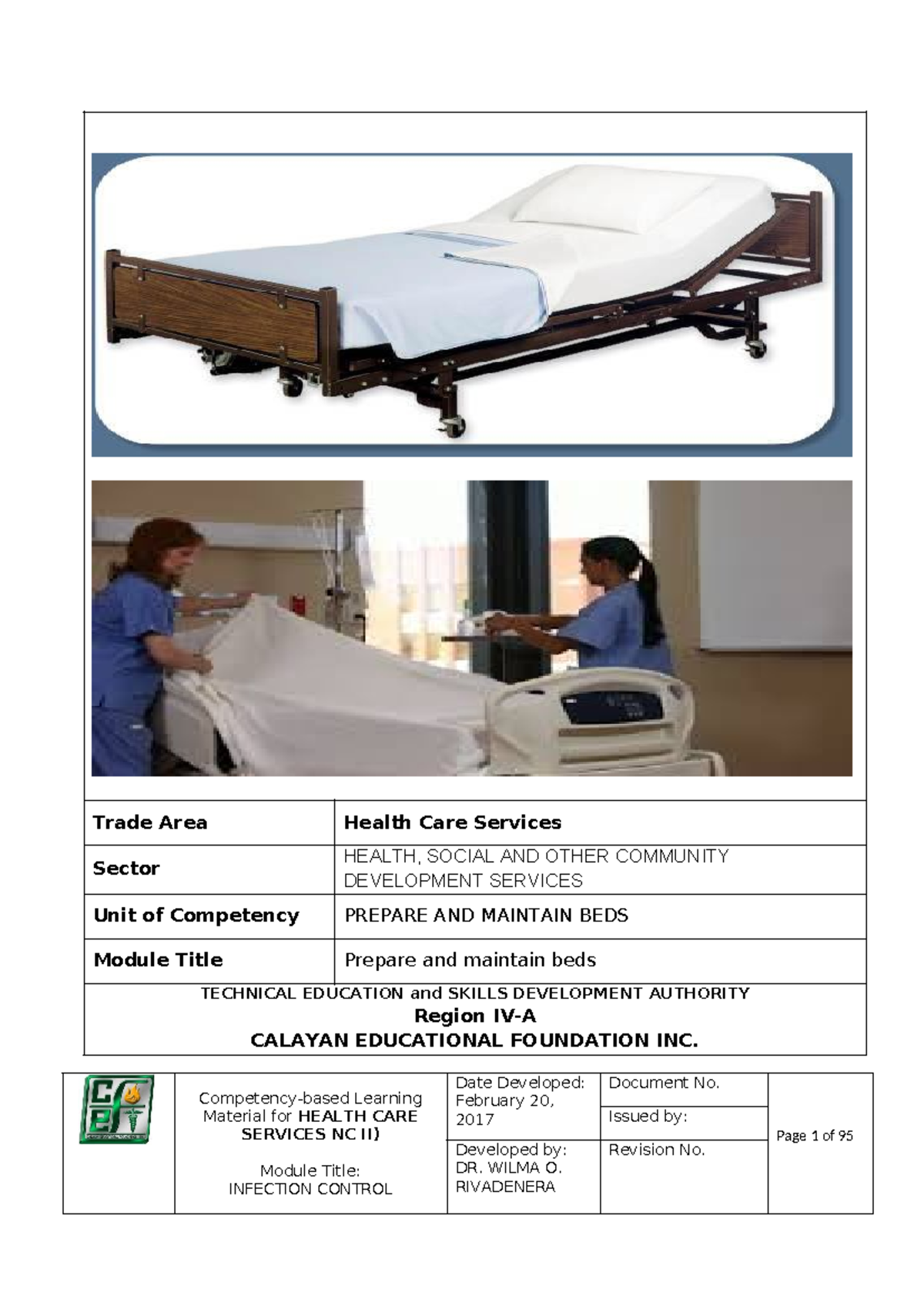 Health Care Services NC II: Infection Control Module CBLM - Studocu