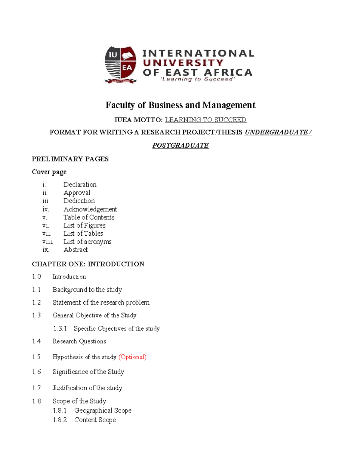 FBM Guidelines for Writing Research Projects & Theses JAN 2026 - Studocu