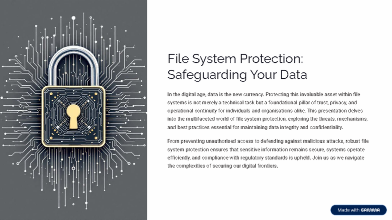 File System Protection: Safeguarding Your Data in the Digital Age - Studocu
