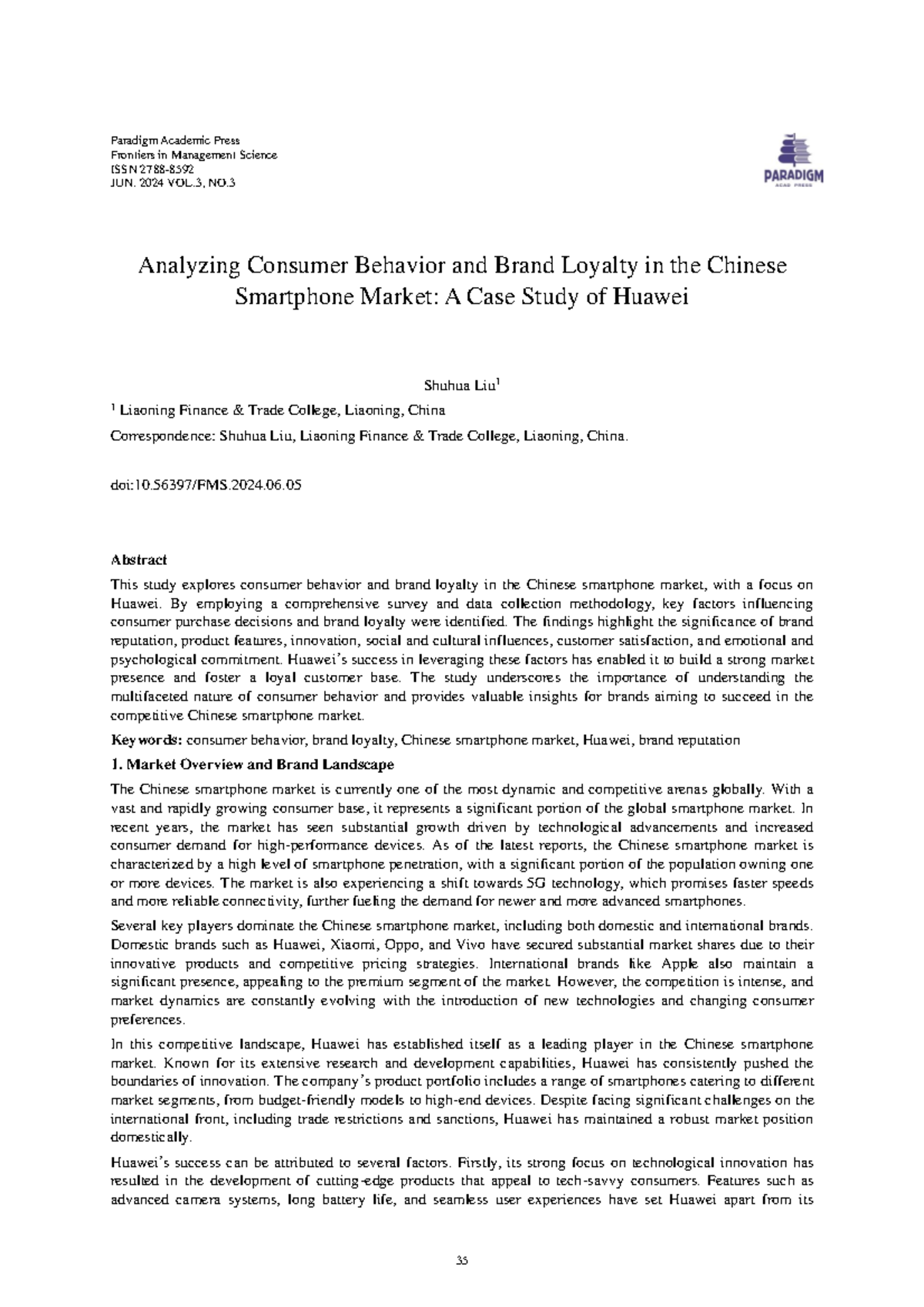 5-2132+FMS+2024.6 - marketing - Paradigm Academic Press Frontiers in ...