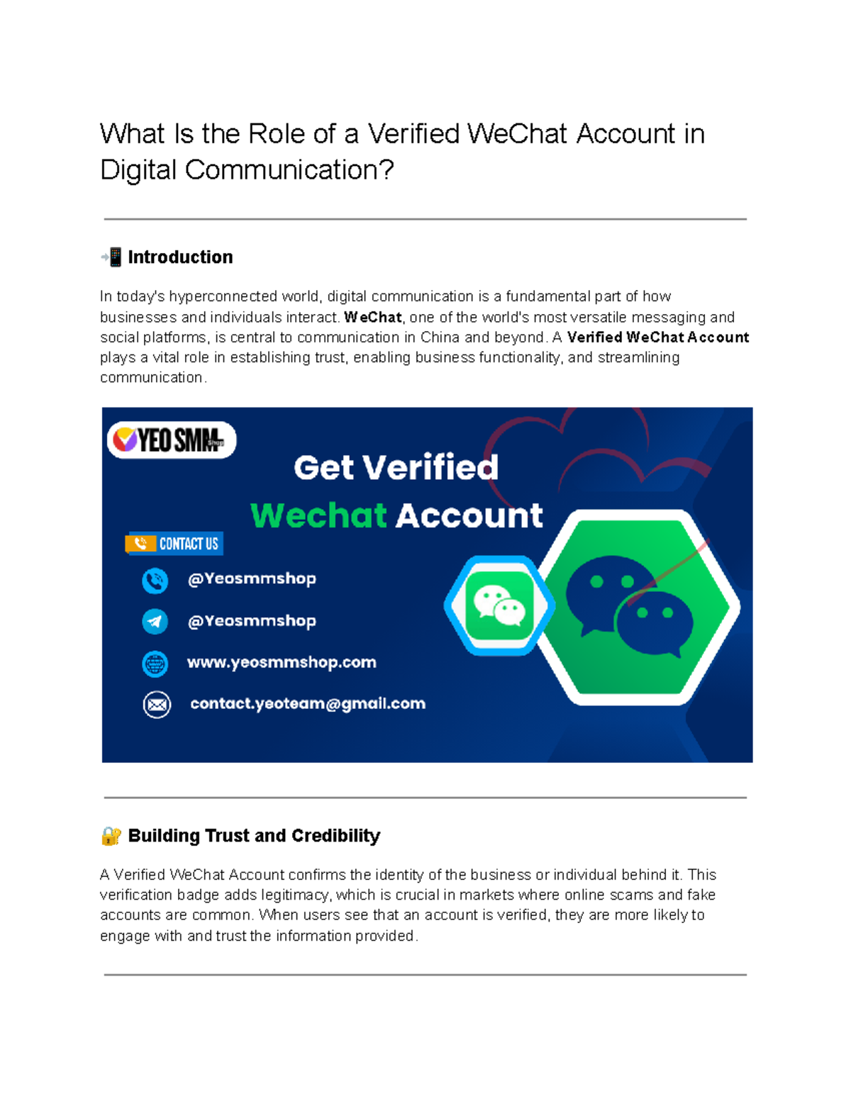 The Role of Verified WeChat Accounts in Digital Communication - Studocu