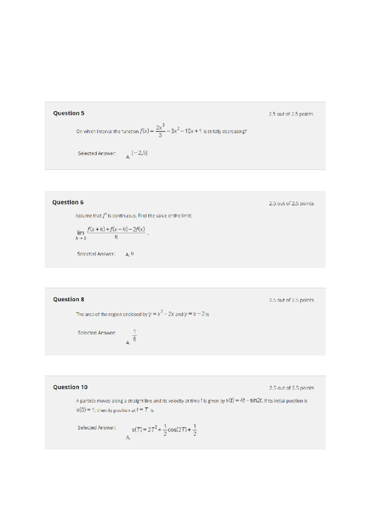 Calculus 1 Full Final Exam Materials - Studocu