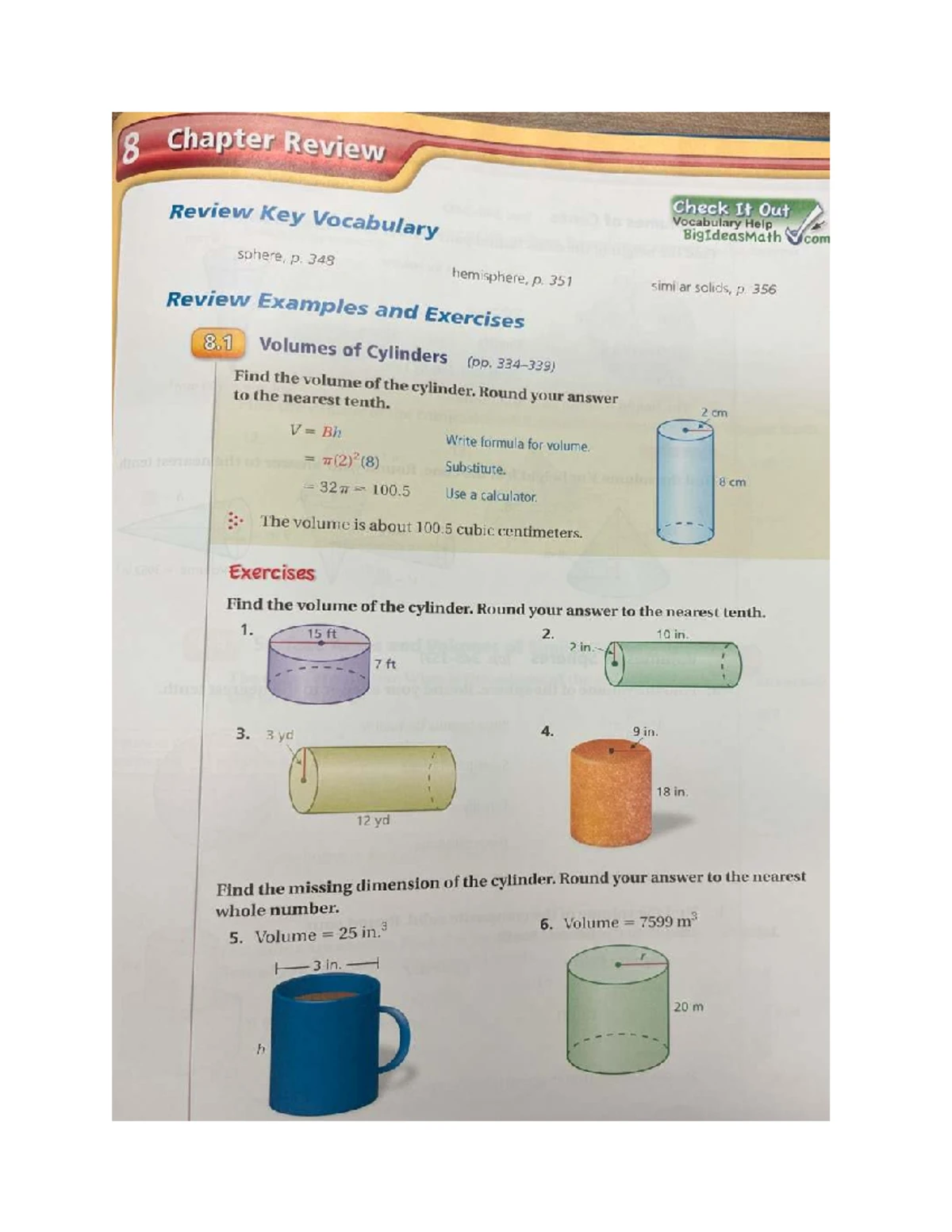 M7-HW#8 - Chapter 8 Volume and Surface Area Practice Test - Studocu
