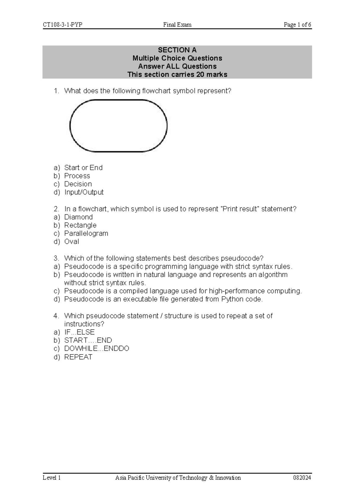 Final Exam: Digital Thinking and Innovation (082024) - Studocu