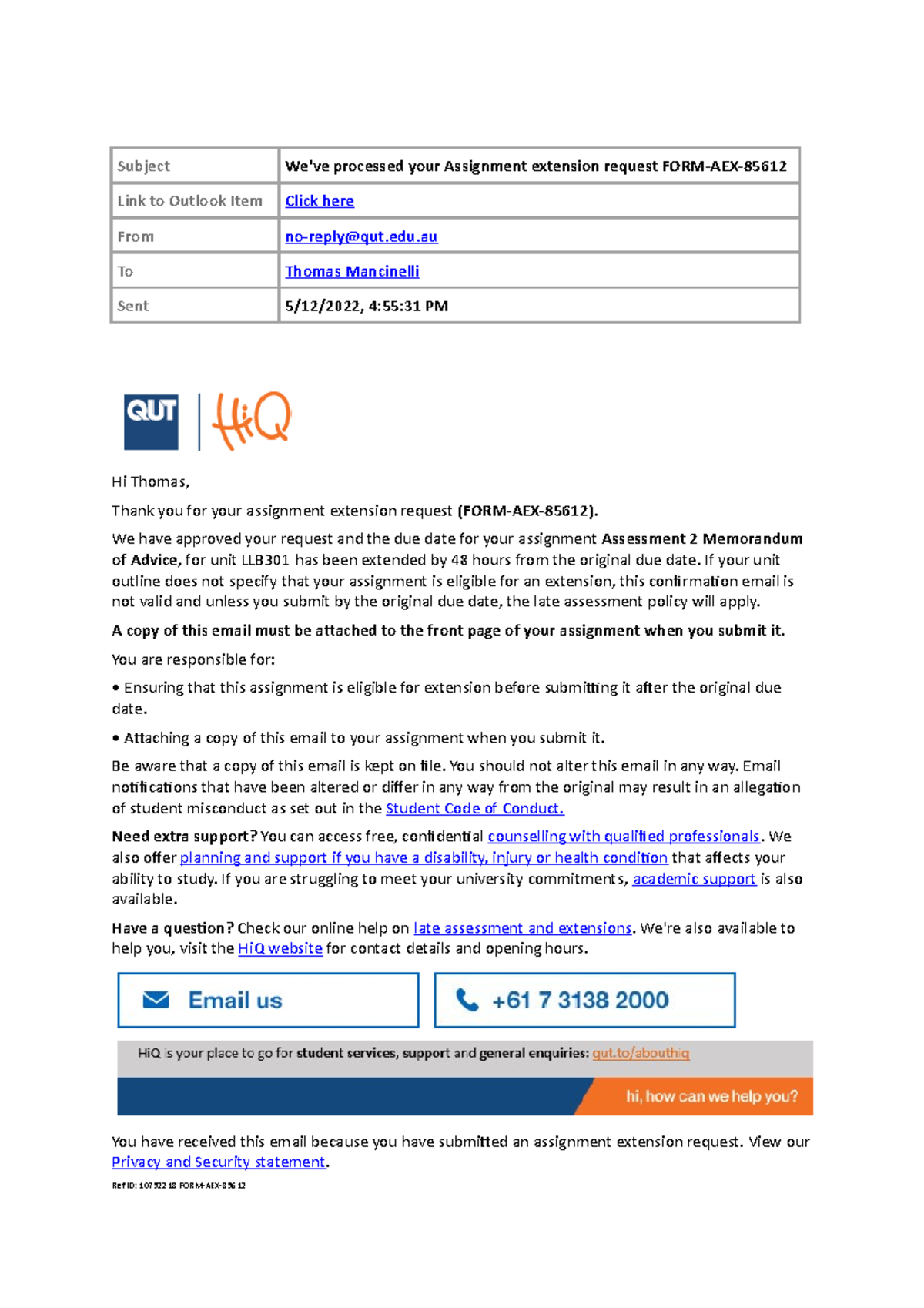 LLB301 ASSESSMENT 2 MEMORANDUM - Subject We've processed your ...