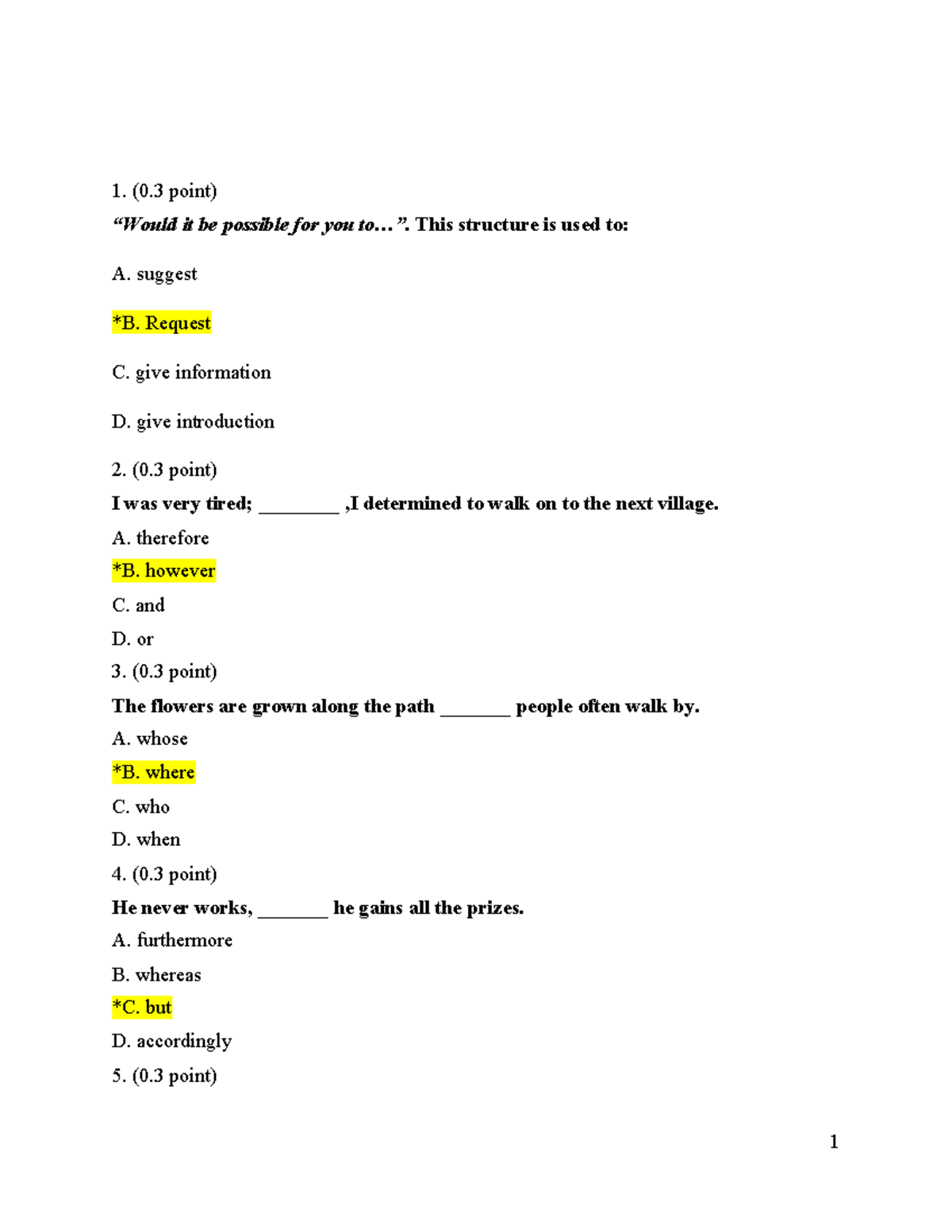 Final Test ENG 167: 35 Multiple Choice Questions - Studocu