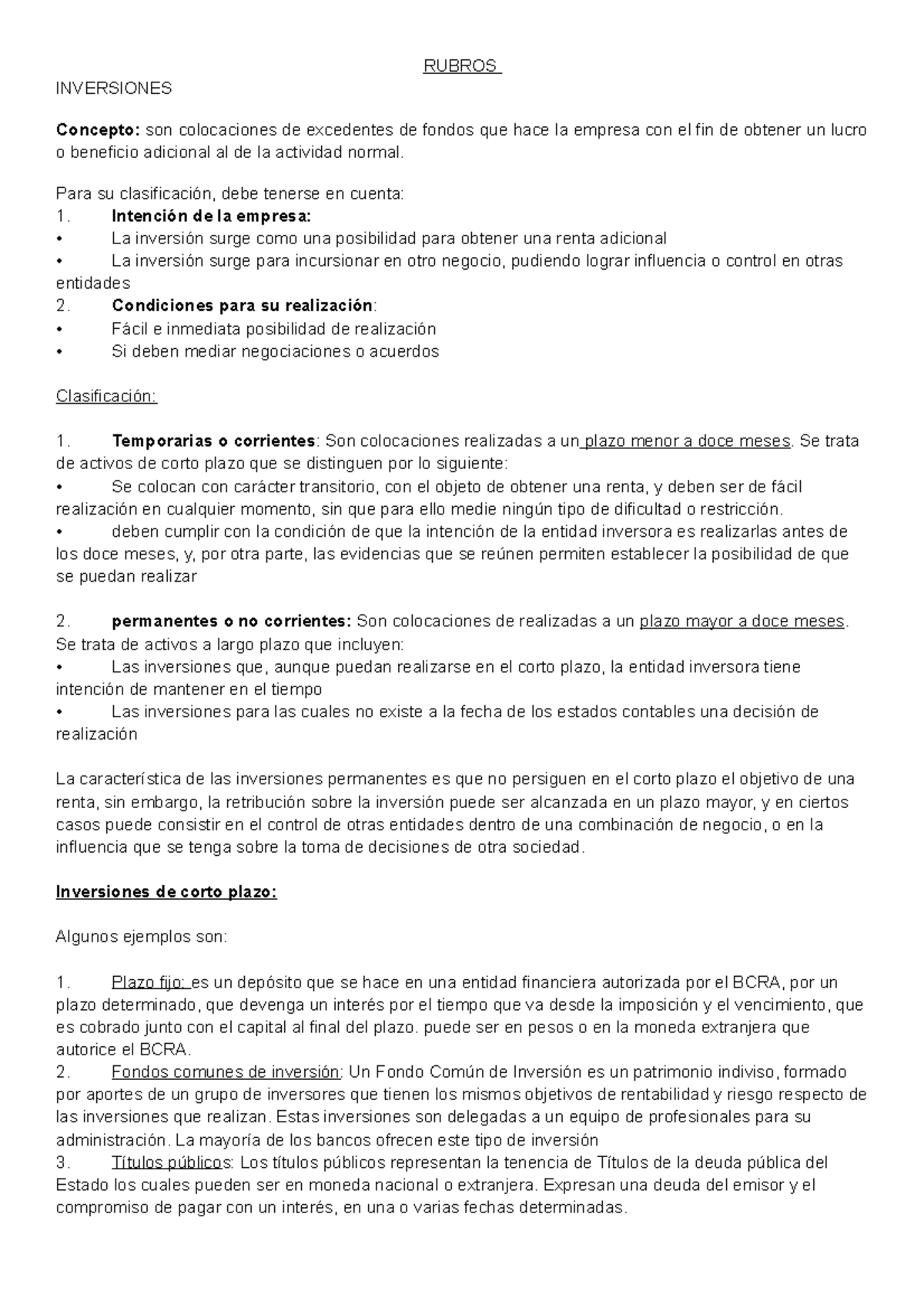 Inversiones y Bienes de Cambio: 2do Parcial de Intermedia - Studocu
