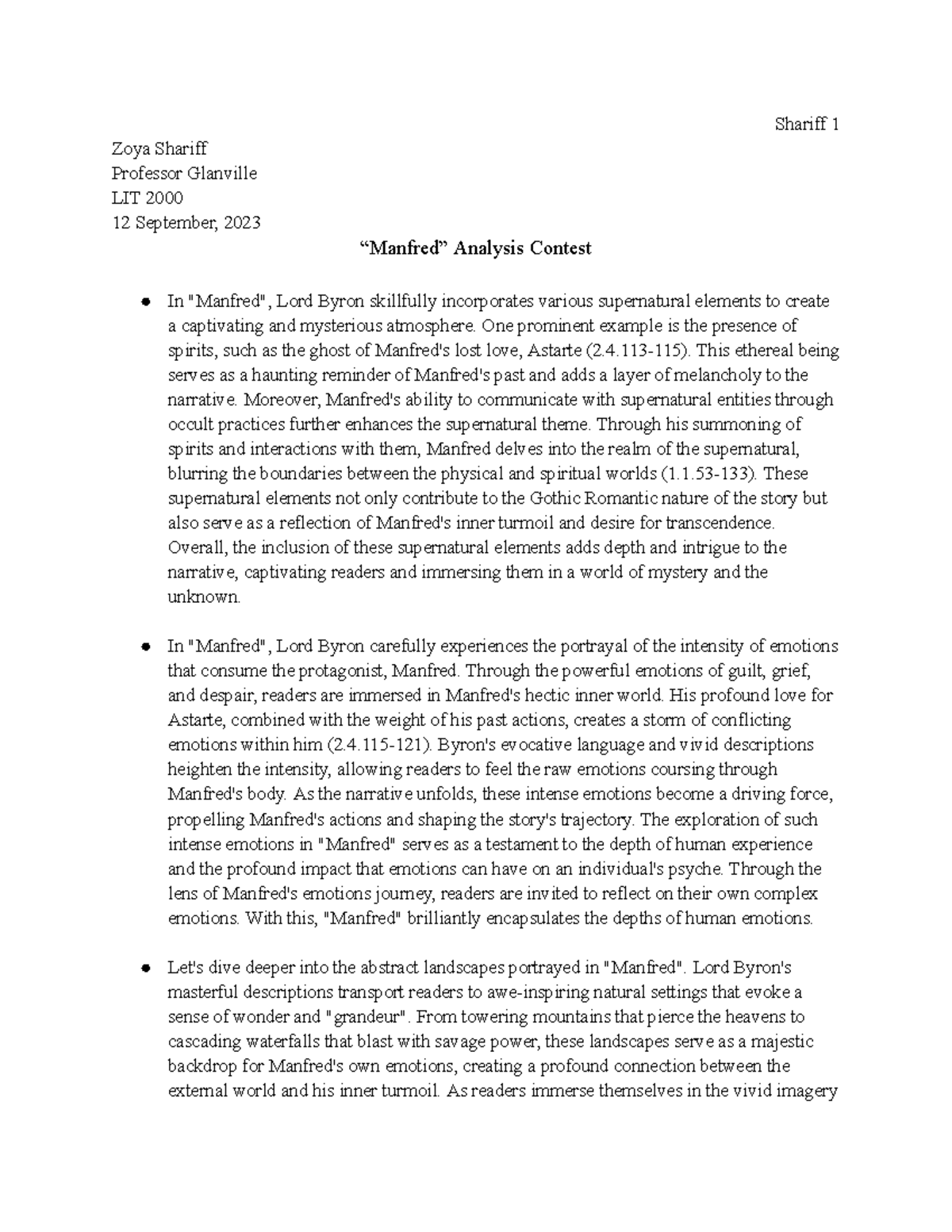 LIT2000 Analysis of Supernatural and Emotion in 