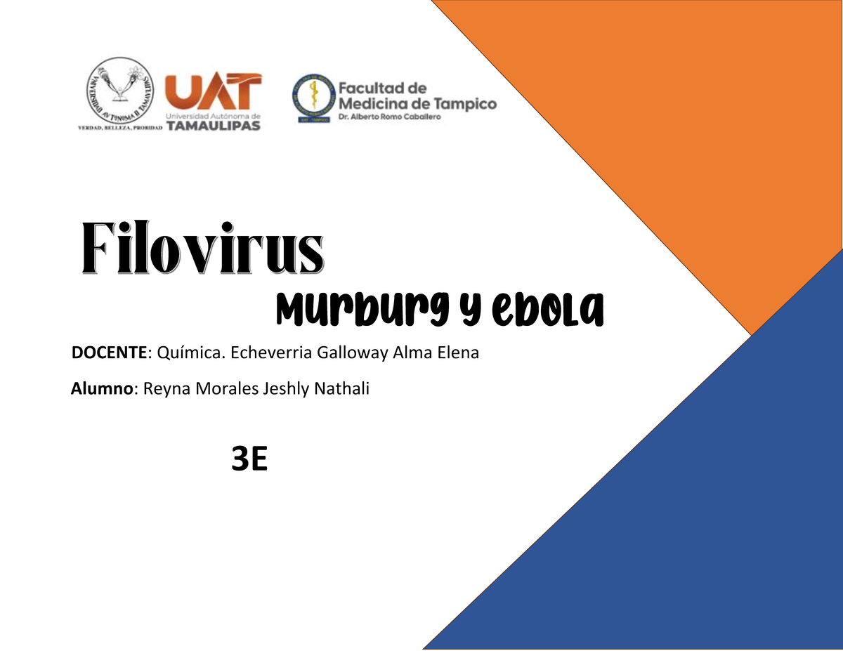 Filovirus - Tabla del murray - Microbiología - DOCENTE: Química ...